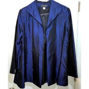 VTG Jessica McClintock  Evening Jacket Royal Blue Taffeta Size M